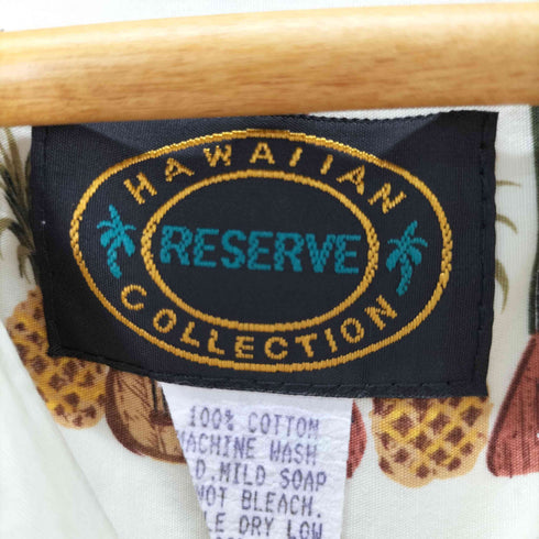 hawaiian reserve collection 総柄 アロハシャツ ウクレレ柄 メンズ import:L