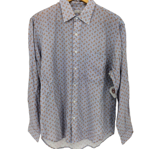 スティーブンアラン Steven Alan PAISLEY PRINT REGULAR COLLAR SHIRT-NERD/シャツ メンズ S