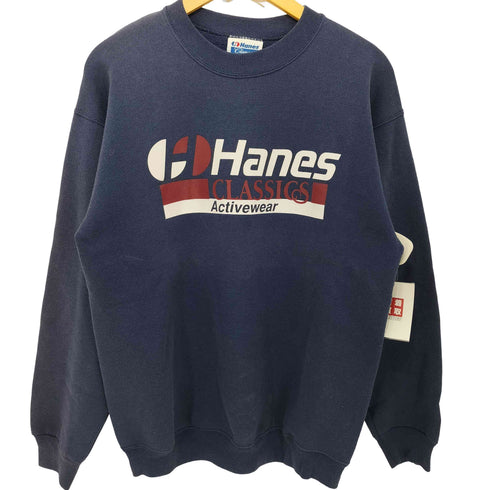 ヘインズ Hanes 80-90s USA製 HEAVY WEIGHT フロントプリントクルーネックスウェット メンズ M