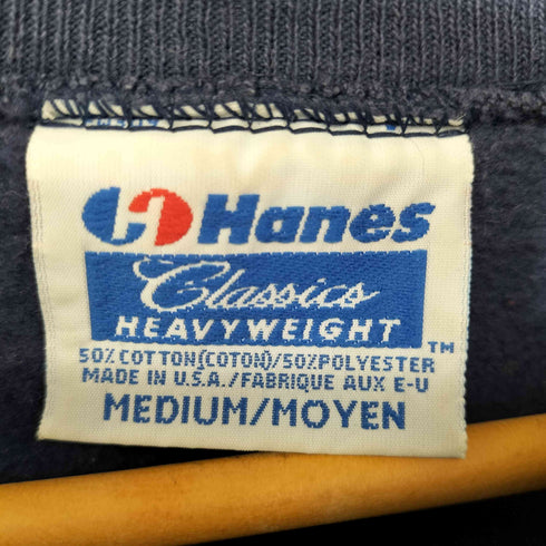 ヘインズ Hanes 80-90s USA製 HEAVY WEIGHT フロントプリントクルーネックスウェット メンズ M