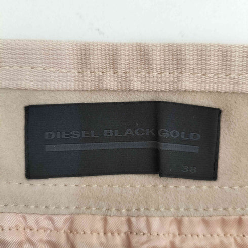 ディーゼルブラックゴールド DIESEL BLACK GOLD MADE IN ITALY ゴートスキン スウェードティアードスカート レディース EUR:38