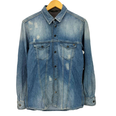 ディーゼルインダストリー Diesel Industry リペア加工 デニムシャツ メンズ import:S