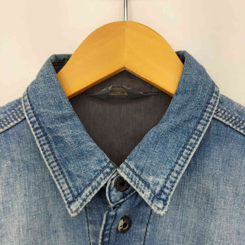 ディーゼルインダストリー Diesel Industry リペア加工 デニムシャツ メンズ import:S