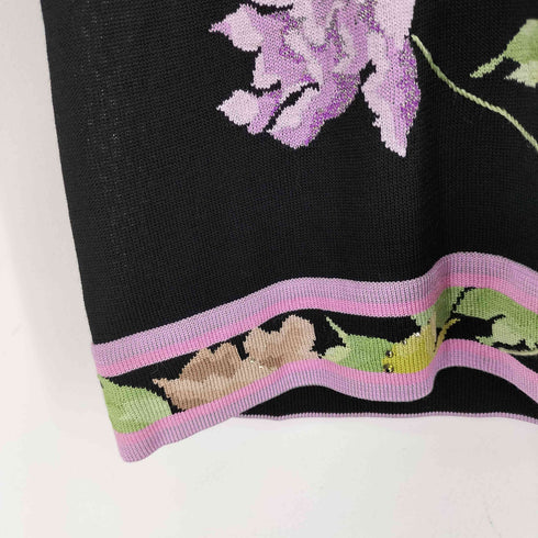 レオナール LEONARD 花柄刺繍 七分丈ニット レディース JPN:L