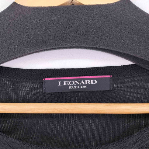 レオナール LEONARD 花柄刺繍 七分丈ニット レディース JPN:L