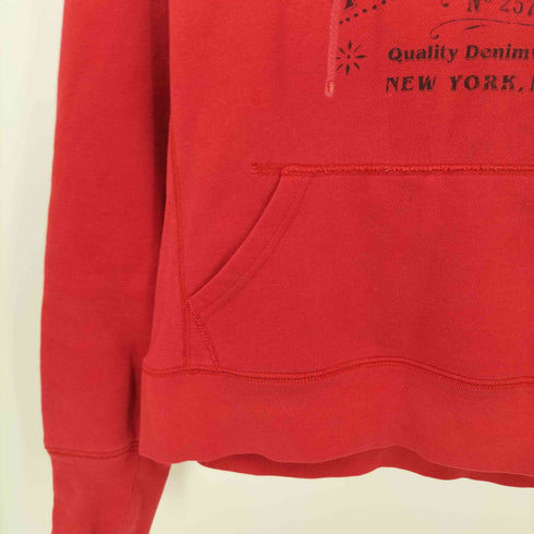 ポロジーンズカンパニーラルフローレン POLO JEANS COMPANY RALPH LAUREN スキッパーネックフロントプリントプルオーバーパーカー レディース L