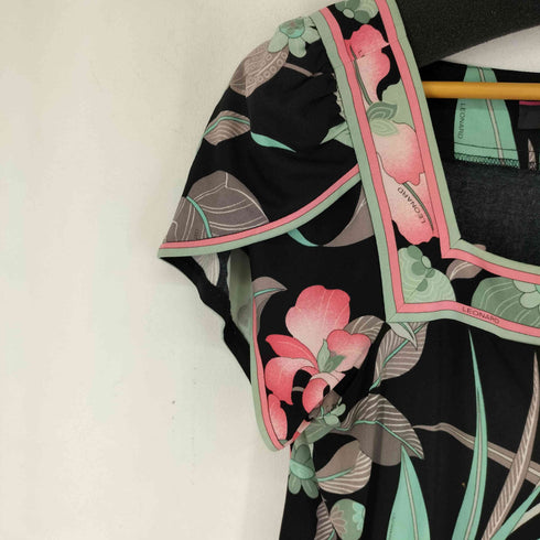 レオナール LEONARD 花柄 S/S ストレッチワンピース レディース JPN:M