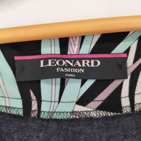 レオナール LEONARD 花柄 S/S ストレッチワンピース レディース JPN:M