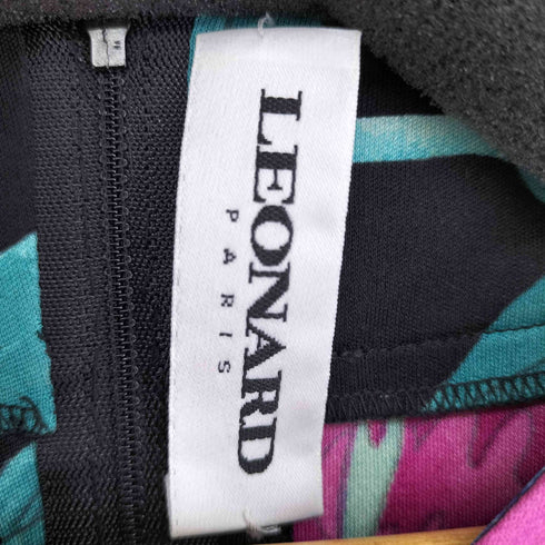 レオナール LEONARD シルク 花柄 L/Sワンピース レディース 38