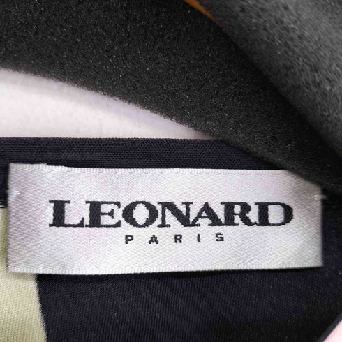 レオナール LEONARD シルク 花柄 七分丈 ワンピース レディース 42