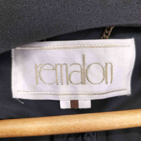 REMALON デザイン ボタンレスコート レディース