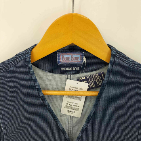 ブルーブルー BLUE BLUE INDIGO DYE ヒッコリー ベスト メンズ S