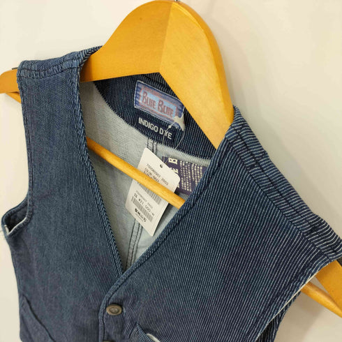 ブルーブルー BLUE BLUE INDIGO DYE ヒッコリー ベスト メンズ S