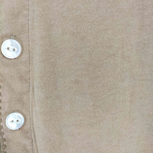 ラルフローレン RALPH LAUREN 90-00s ヘンリーネック シェル猫目ボタン コットンワンピース レディース import:L