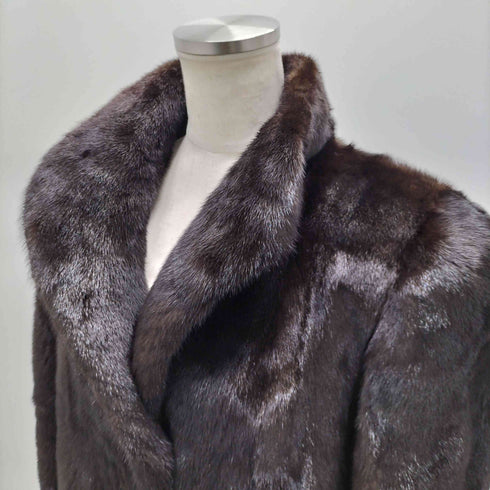 BLACKGLAMA 美品 ミンクコート 毛皮コート ファーコート GREAT LAKES MINK ASSOCIATION 3ホック レディース JPN:15号