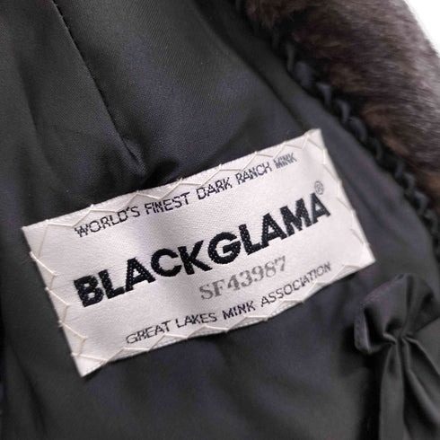 BLACKGLAMA 美品 ミンクコート 毛皮コート ファーコート GREAT LAKES MINK ASSOCIATION 3ホック レディース JPN:15号