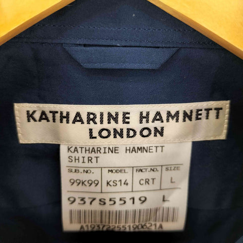 キャサリンハムネットロンドン KATHARINE HAMNETT LONDON ロングスリーブ カフスシャツ メンズ L