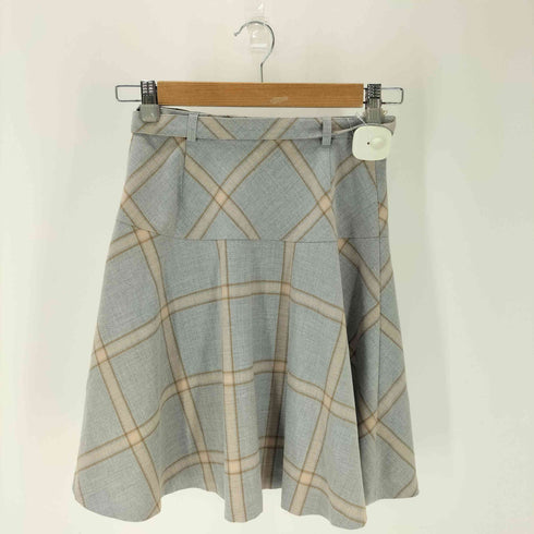 ブルーレーベルクレストブリッジ BLUE LABEL CRESTBRIDGE チェックフレアスカート レディース 34