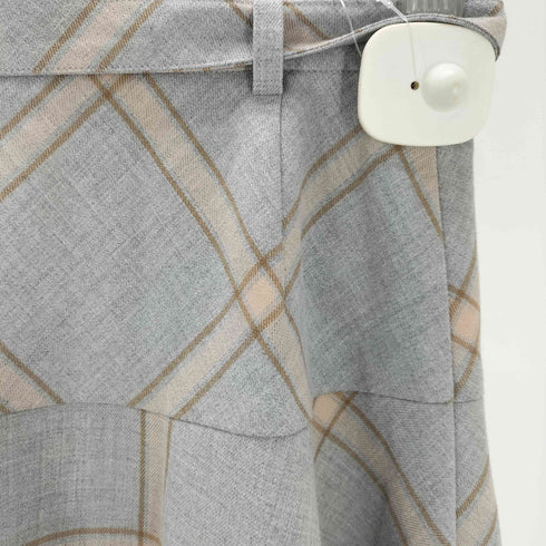 ブルーレーベルクレストブリッジ BLUE LABEL CRESTBRIDGE チェックフレアスカート レディース 34