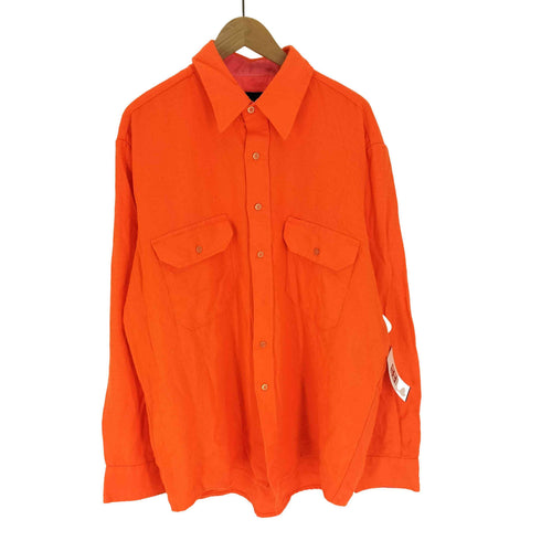 Williams Bay フラップポケット アクリル L/S シャツ 蛍光 オレンジ メンズ import:XL