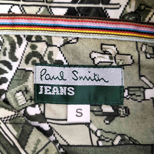 ポールスミスジーンズ Paul Smith JEANS ゲーム柄 オープンカラーシャツ メンズ import:S