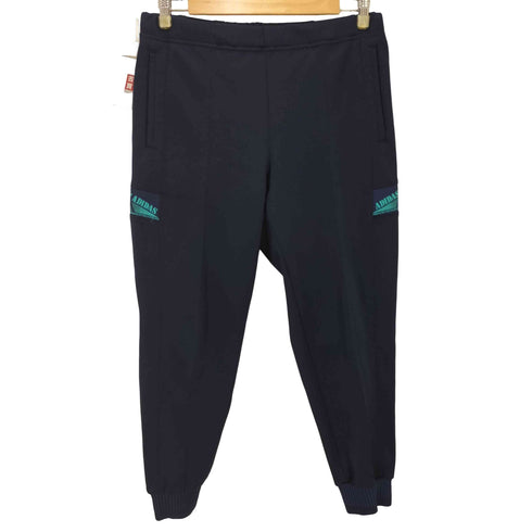 アディダス adidas 80-90S デサント製 裾リブ トレフォイルロゴ トラックパンツ メンズ JPN:M
