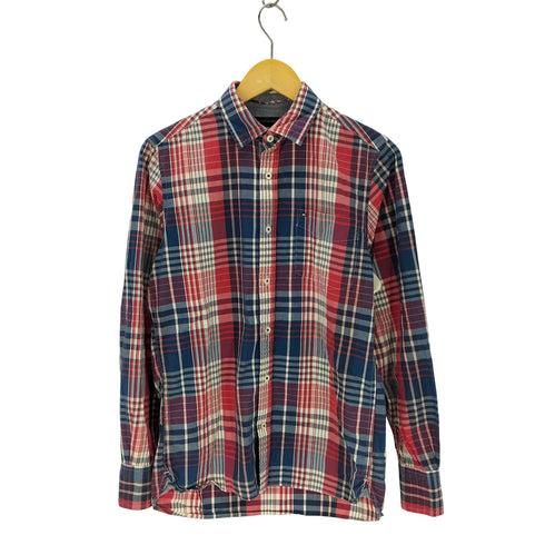 トミーヒルフィガー TOMMY HILFIGER CLASSIC FIT チェックシャツ メンズ XS