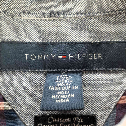 トミーヒルフィガー TOMMY HILFIGER CLASSIC FIT チェックシャツ メンズ XS