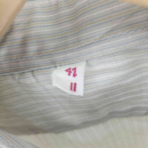 ストライプ ポケットレス レギュラーカラー L/S シャツ メンズ 41