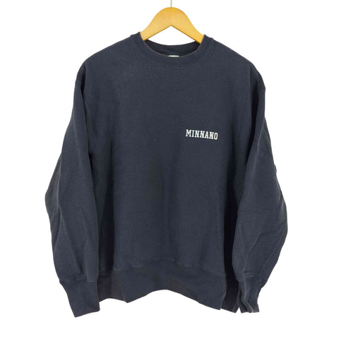 ミンナノ MIN-NANO 23AW REVERSE WEAVE バックプリントスウェット メンズ JPN:M