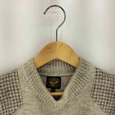 エーグル AIGLE MADE IN ENGLAND 千鳥格子切替ウールニットベスト メンズ import:L