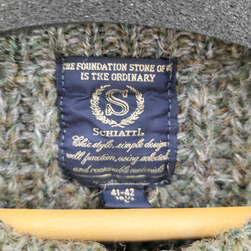 SCHIATTI MADE IN IRELAND メランジウールニットジャケット メンズ import:L