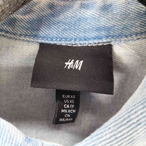 エイチアンドエム H&M ダメージ加工デニムシャツ メンズ import:XS