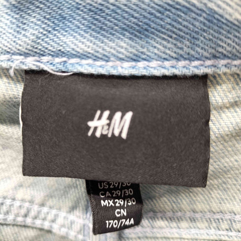 エイチアンドエム H&M クラッシュワイドデニムパンツ メンズ 29/30