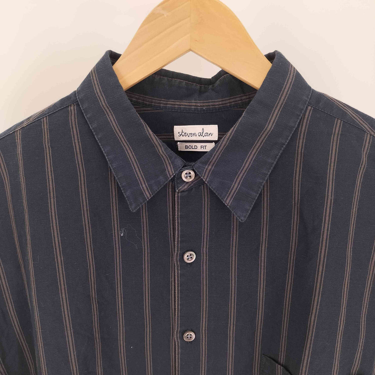 スティーブンアラン Steven Alan 19SS BOLD FIT リネン混 ストライプ 