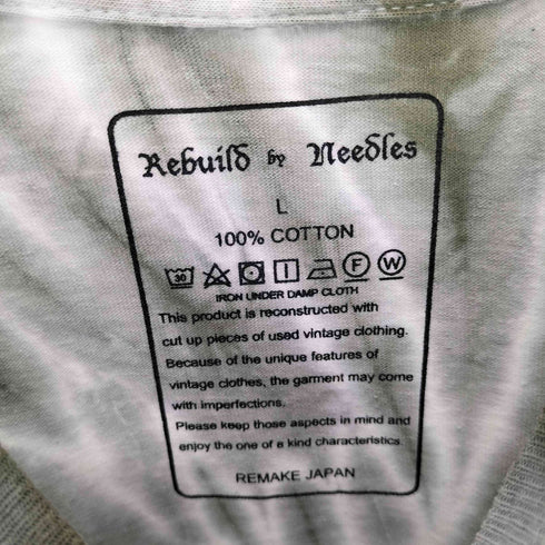 リビルドバイニードルズ rebuild by needles 再構築 ドッキング タイダイ染 S/S Tシャツ メンズ JPN:L