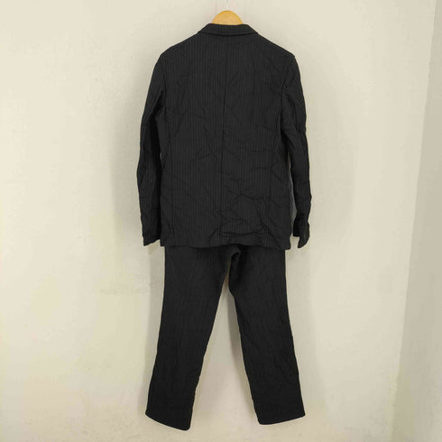 コムデギャルソンオム COMME des GARCONS HOMME AD2005 05AW ウールポリ縮絨 ストライプテーラードジャケット セットアップ メンズ S