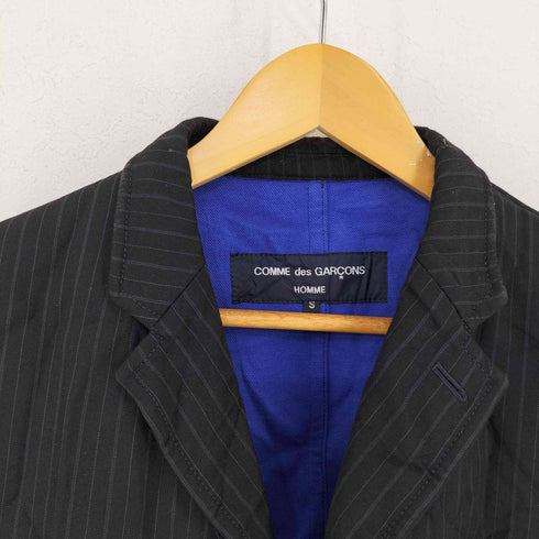 コムデギャルソンオム COMME des GARCONS HOMME AD2005 05AW ウールポリ縮絨 ストライプテーラードジャケット セットアップ メンズ S