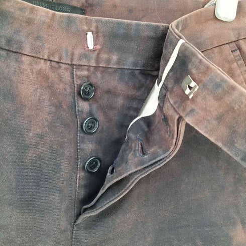 ヘルムートラング HELMUT LANG 黒タグ MADE IN ITALY ブリーチ加工 ボタンフライチノパンツ メンズ 46
