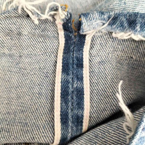 リーバイス Levis 80s 501 赤耳 黒カン ボタン裏524 内股シングル 縮率10% クラッシュデニムパンツ メンズ W30 L36