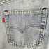 リーバイス Levis 80s 501 赤耳 黒カン ボタン裏524 内股シングル 縮率10% クラッシュデニムパンツ メンズ W30 L36