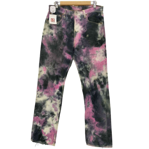 リーバイス Levis 90s 501 ボタン裏273 ユーロ マーブル タイダイ ボタンフライデニムパンツ メンズ W32 L32