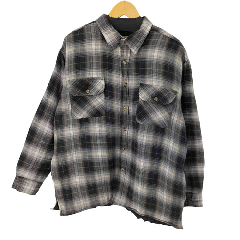TWIN OAKS 00S ネルシャツジャケット 裏地キルティング メンズ JPN:XL