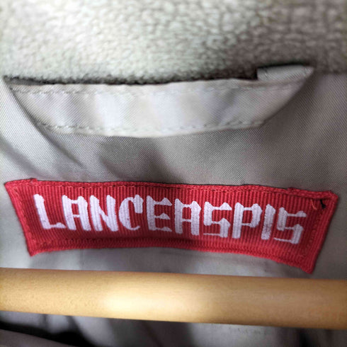 LANCEASPIS 裏地フリース 袖ドッキング フライト ダウンジャケット メンズ