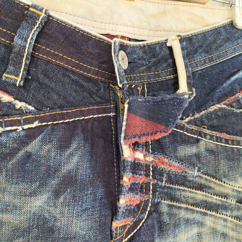 マリテフランソワジルボー MARITHE FRANCOIS GIRBAUD ダメージ加工デニムパンツ メンズ JPN:M