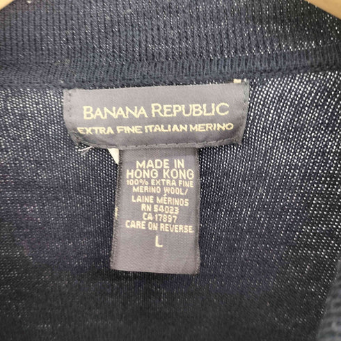 バナナリパブリック BANANA REPUBLIC EXTRA FINE MERINO WOOL ニット ポロシャツ メンズ import:L