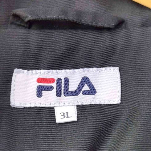 フィラ FILA ロゴ刺繍 裾ドローコード 袖プリント コーチ ジャケット ビッグシルエット メンズ 3L