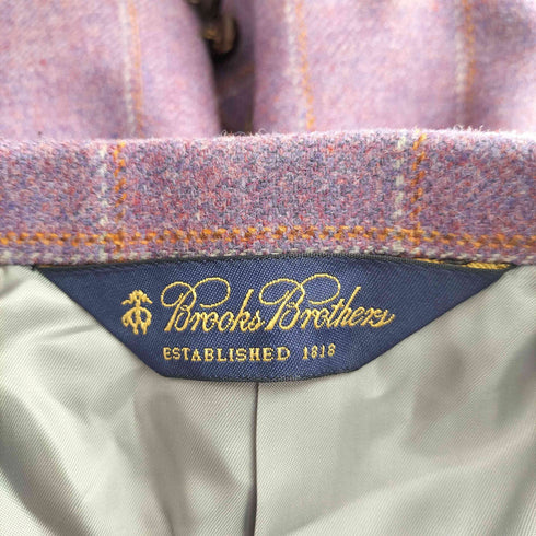 ブルックスブラザーズ BROOKS BROTHERS くるみボタン エルボーパッチ チェック柄3Bジャケット メンズ
