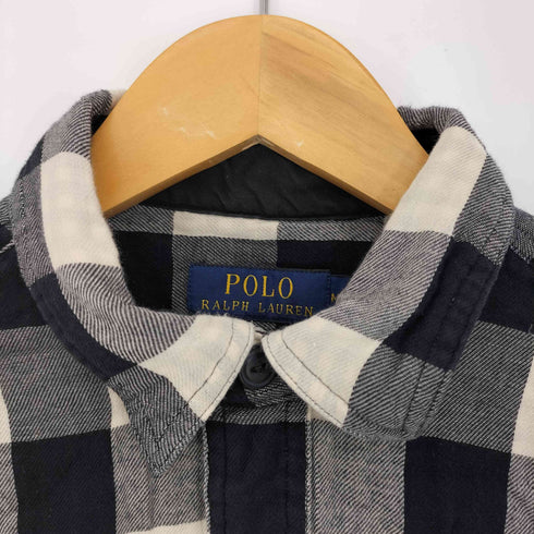 ポロバイラルフローレン Polo by RALPH LAUREN James Flannel Long Sleeve Button-down Shirt ダブルフェイス ブロックチェック ネル ワークシャツ メンズ import:M