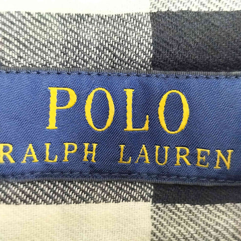 ポロバイラルフローレン Polo by RALPH LAUREN James Flannel Long Sleeve Button-down Shirt ダブルフェイス ブロックチェック ネル ワークシャツ メンズ import:M